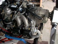 Ein Rotax 912 in einer Allegro 2000 whrend der Wartungsarbeiten